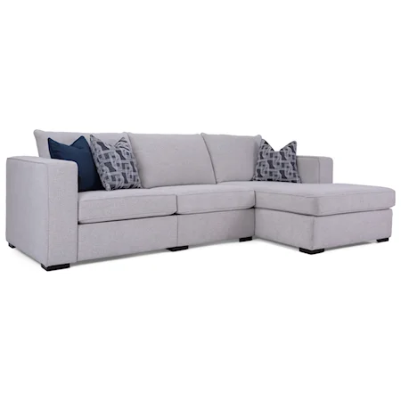 Contemporary Customizable Reclining Sofa with Chaise